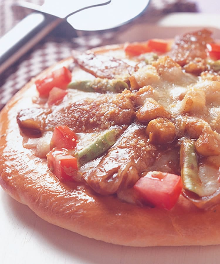 食谱:风味咖哩猪肉披萨