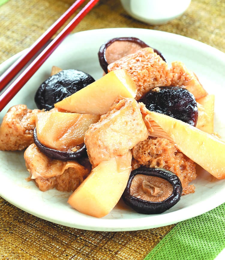 食谱:笋香烤麸