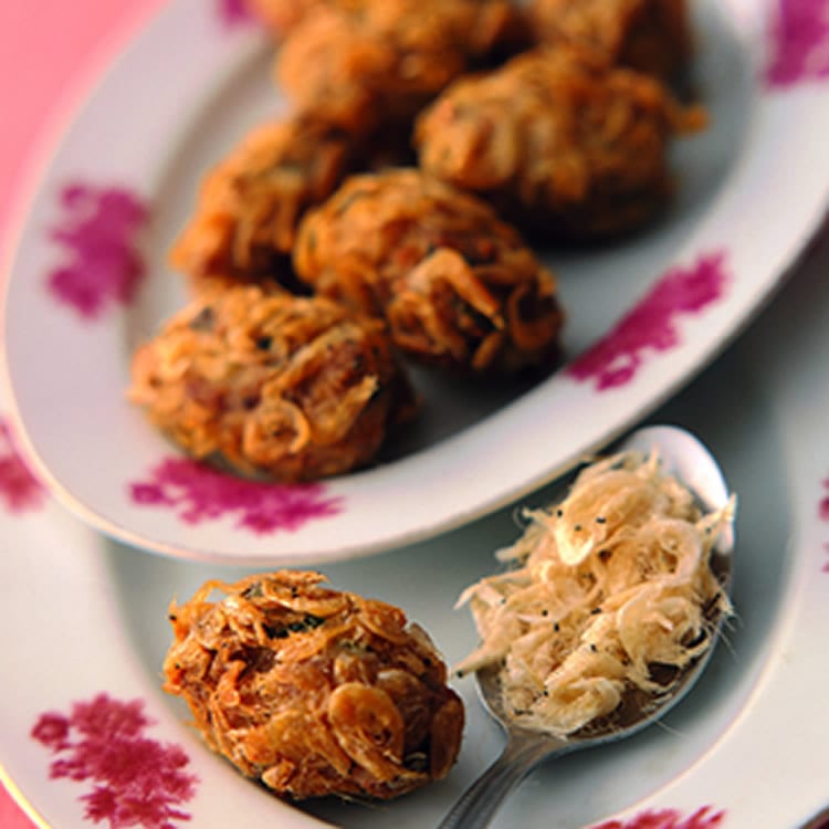 食谱:酥炸虾皮肉丸