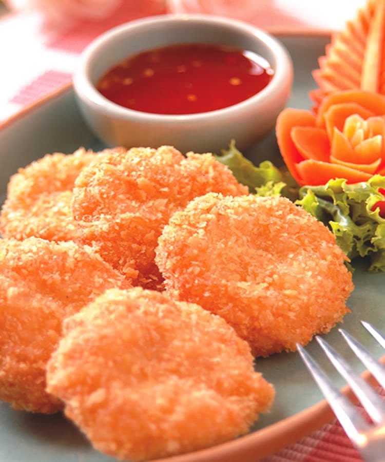 食谱:黄金虾饼