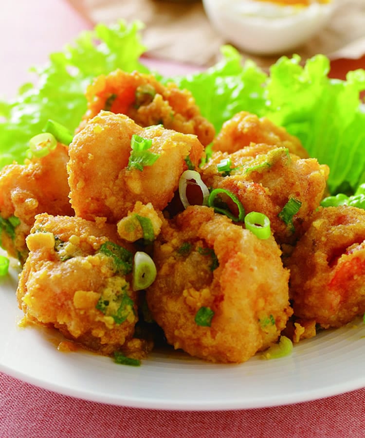 食谱:金沙虾球(1)
