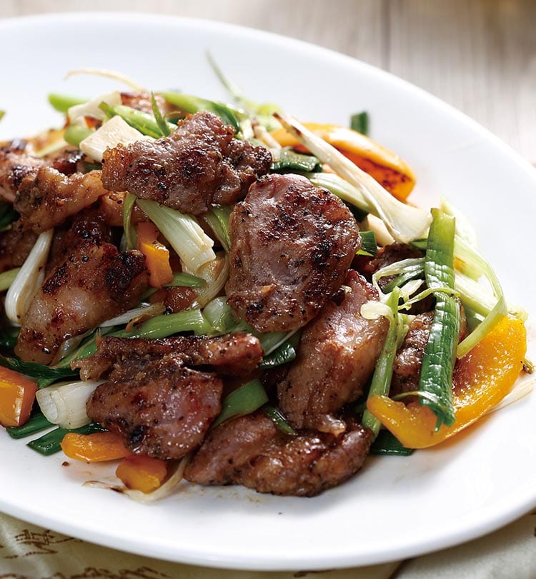 食谱:青蒜炒咸猪肉