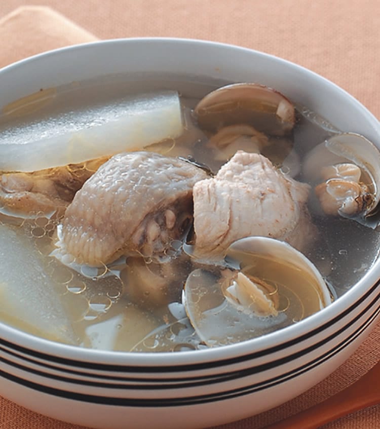 食谱:蛤蜊冬瓜鸡汤