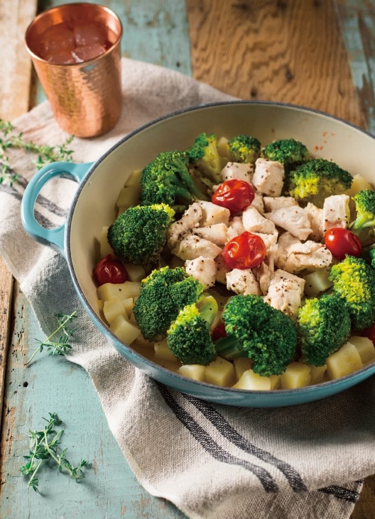 鸡肉马铃薯蒸野菜