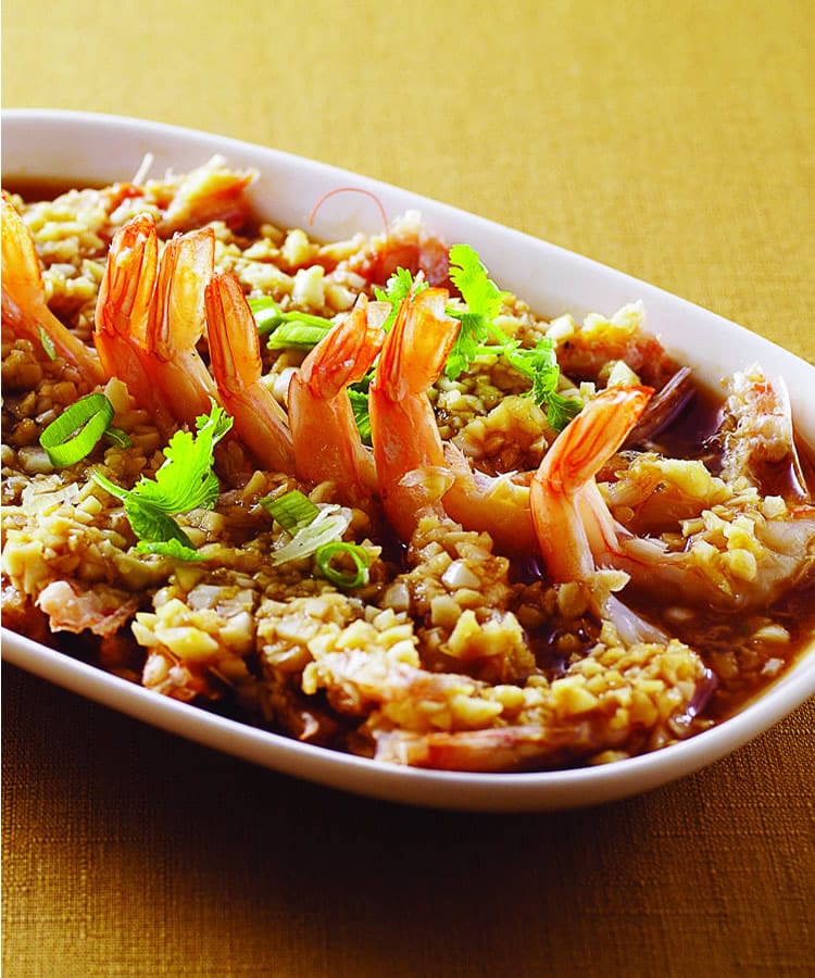 食谱:蒜泥蒸虾(1)