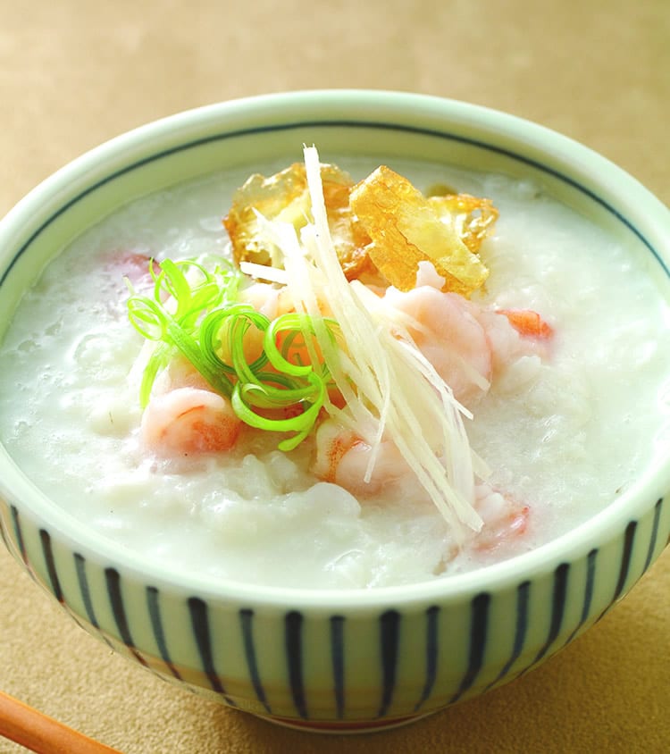 食谱:豆奶虾球粥
