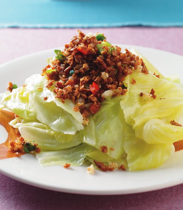 食谱:豆酥高丽菜(1)