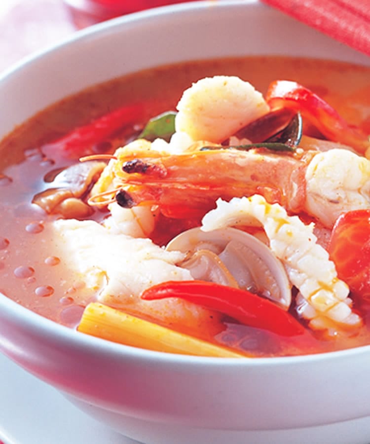 食谱:酸辣海鲜汤