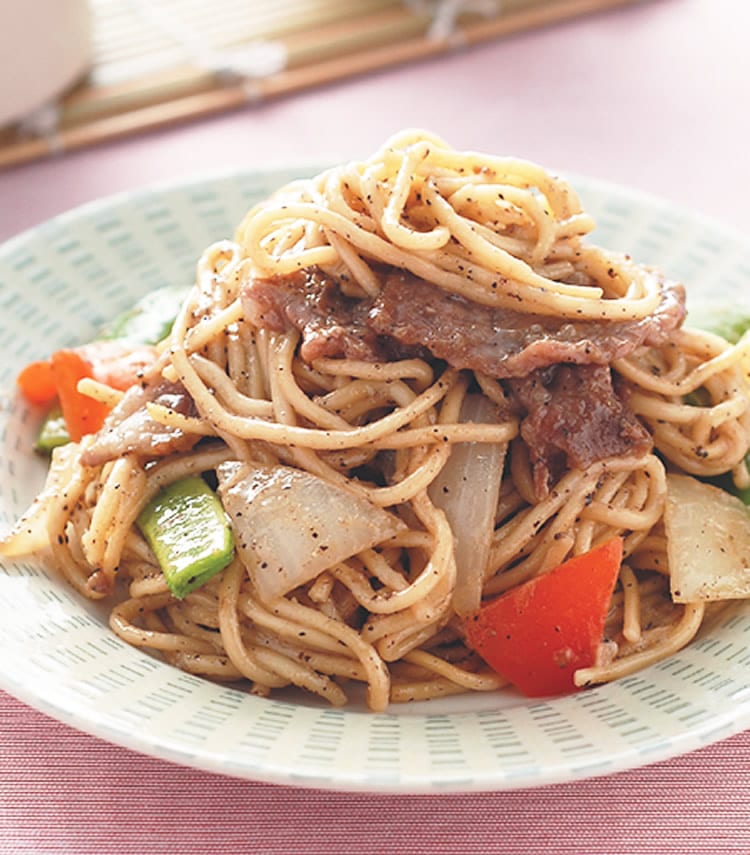 食谱:黑椒牛肉炒面