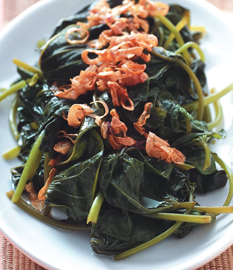 食谱:红葱油拌地瓜叶