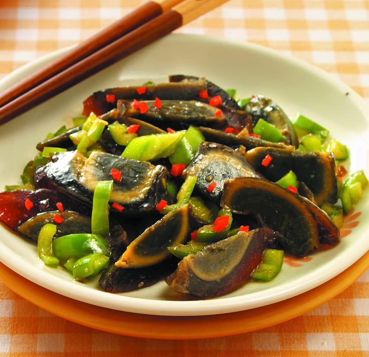 食谱:尖椒皮蛋