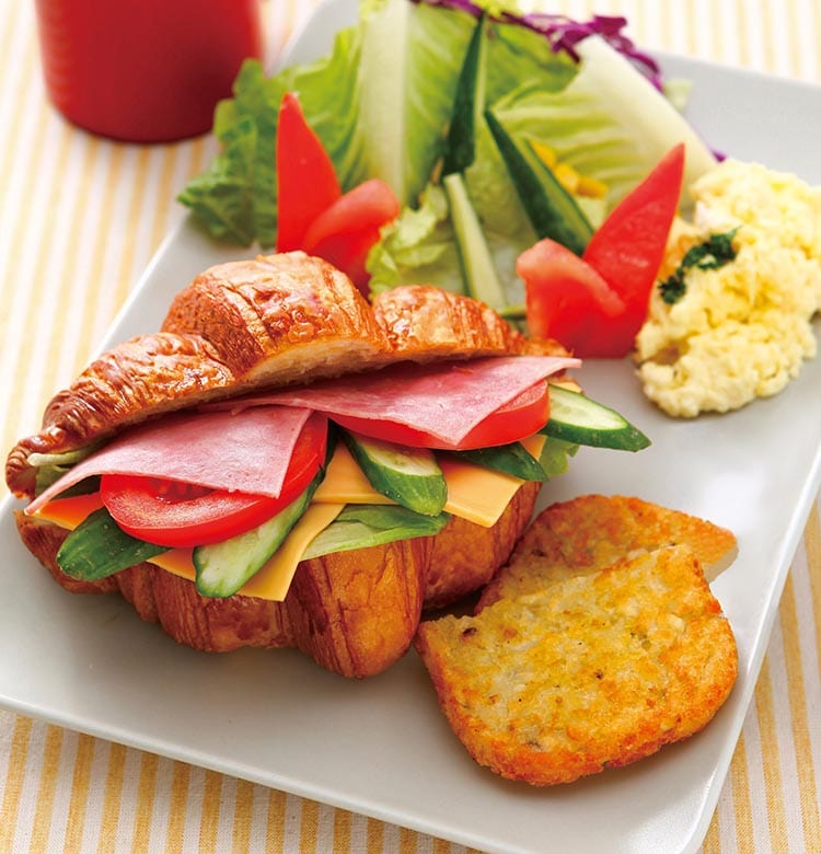 食谱:起司火腿大可颂