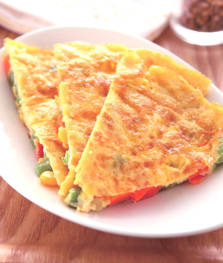 食谱:三色蔬菜烘蛋