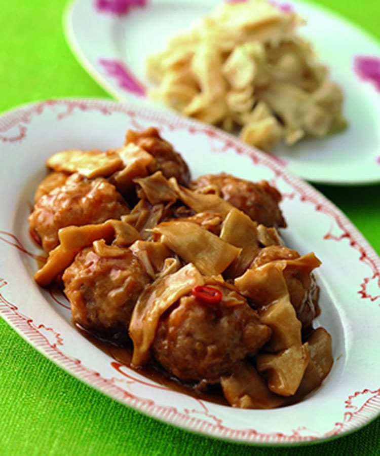 食谱:蠔油脆笋肉丸