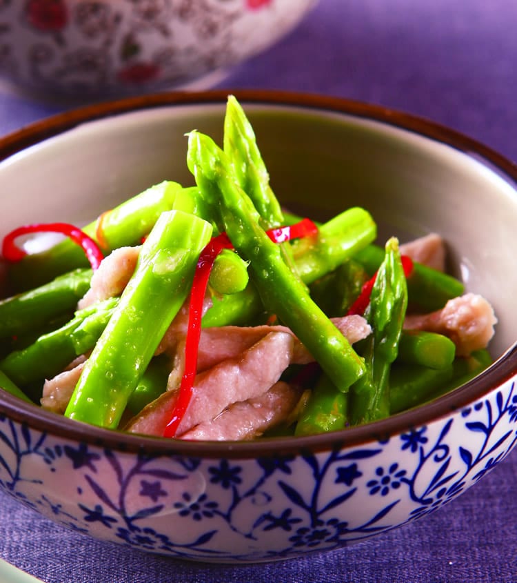 食谱:岩盐芦笋拌里肌