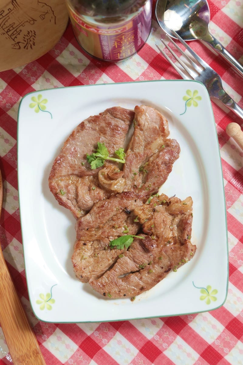 家传蒜香煎肉片
