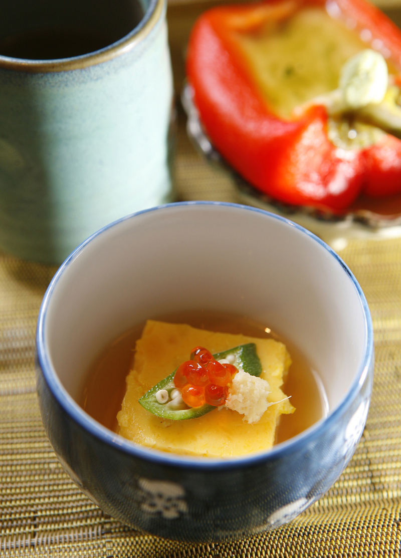 和风冷菜 · 南瓜豆腐佐三杯醋