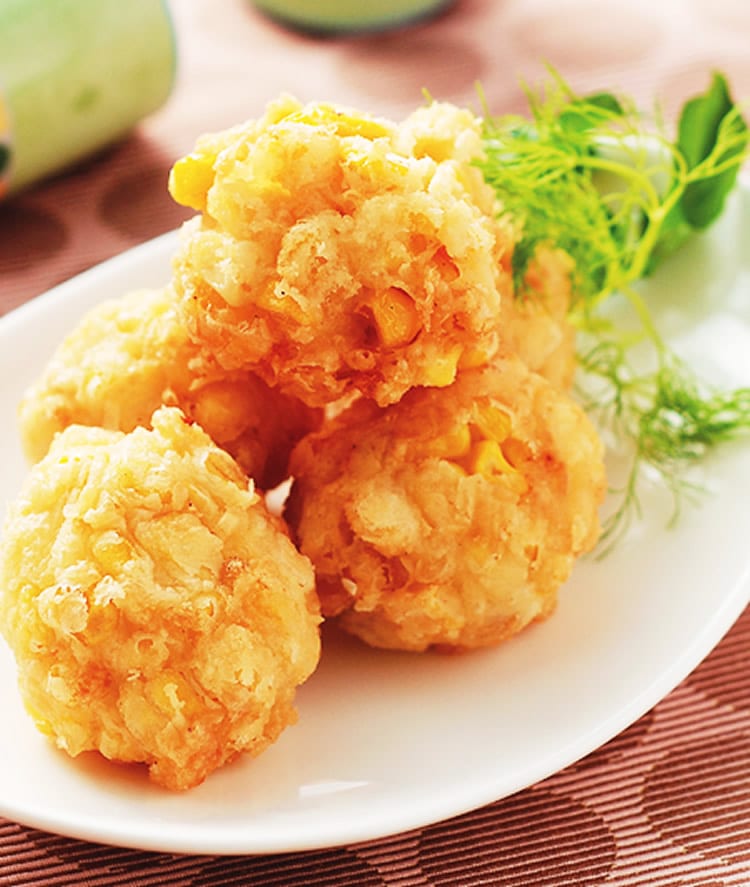 食谱:奶汁炸玉米球