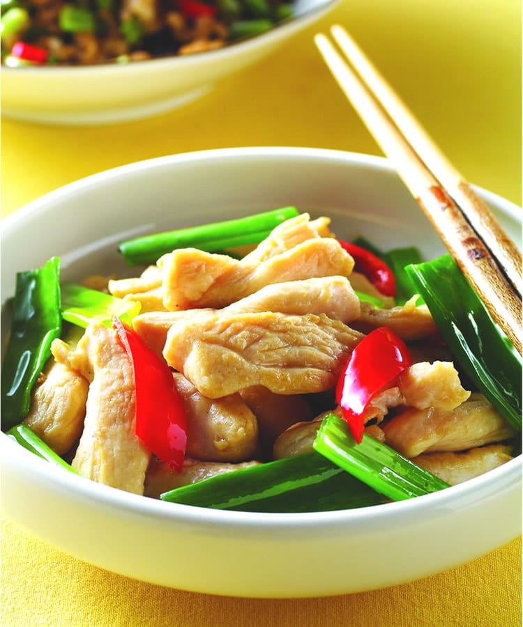 食谱:葱尾炒鸡柳
