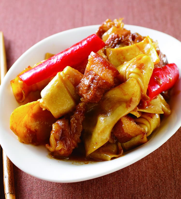 食谱:百叶结烧肉