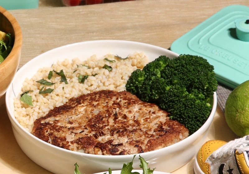 健身食谱 · 牛肉豆腐汉堡排