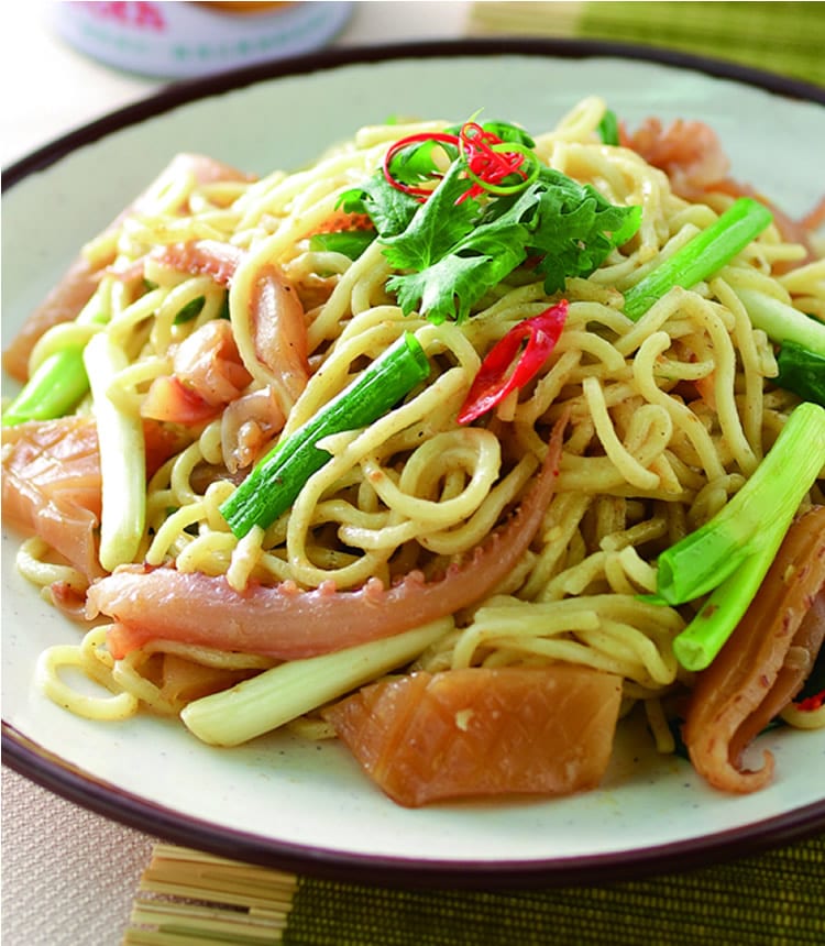 食谱:沙茶鱿鱼炒面