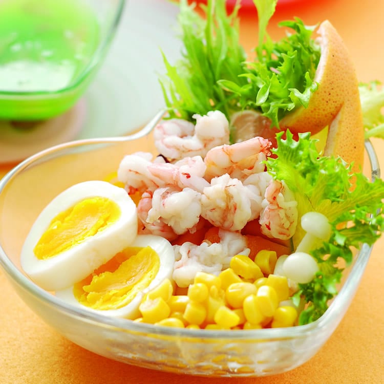 食谱:鲜虾生菜沙拉