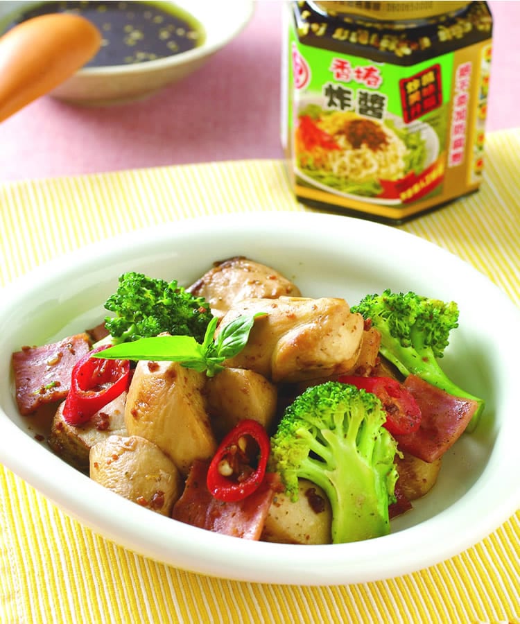 食谱:珍菇火腿烧香椿
