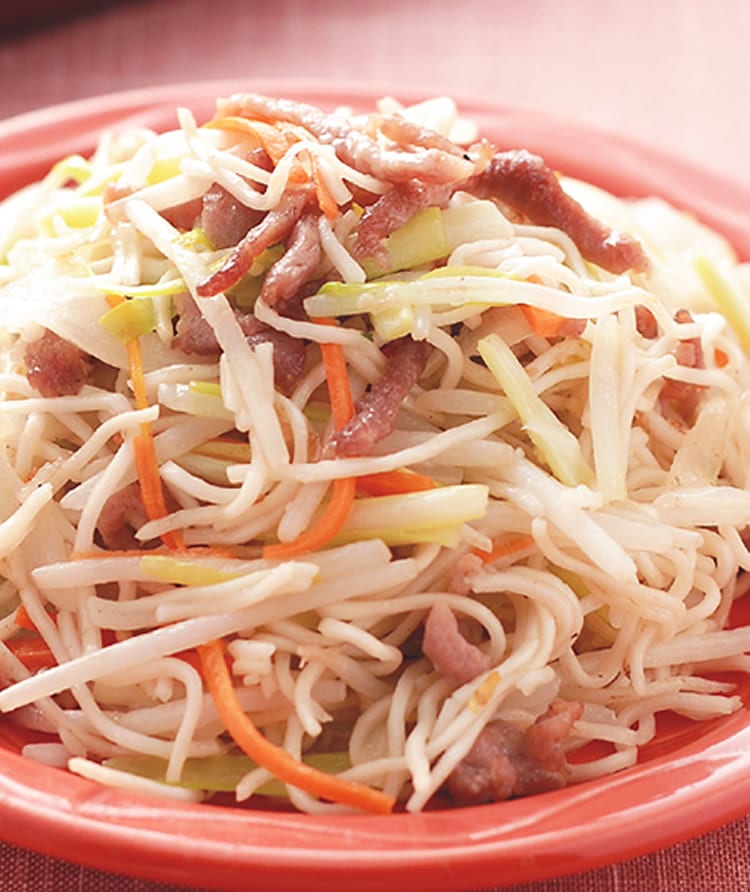 食谱:韭黄肉丝炒冷面
