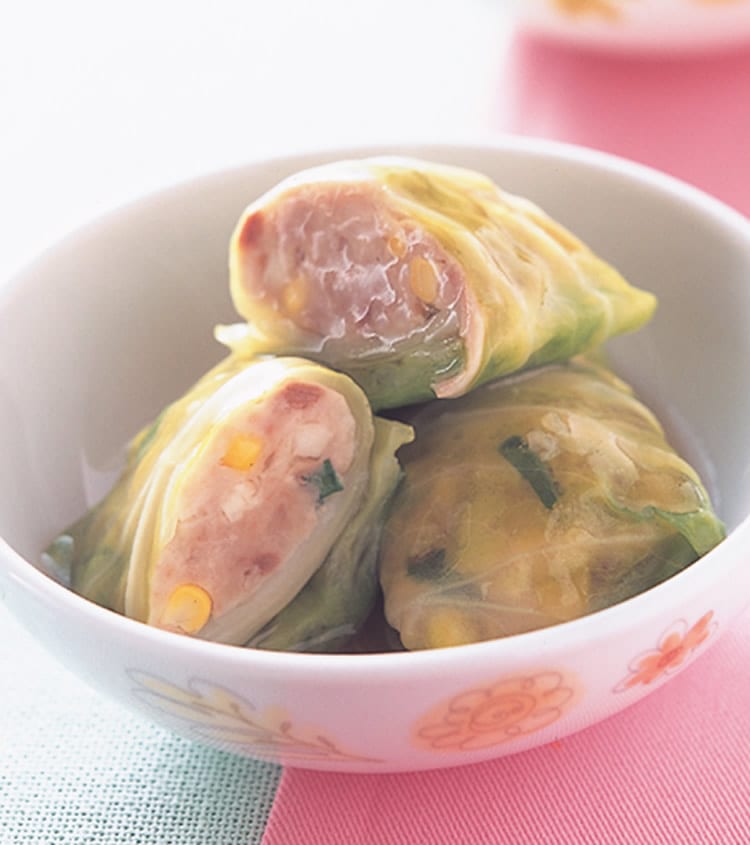 食谱:清蒸菜肉卷