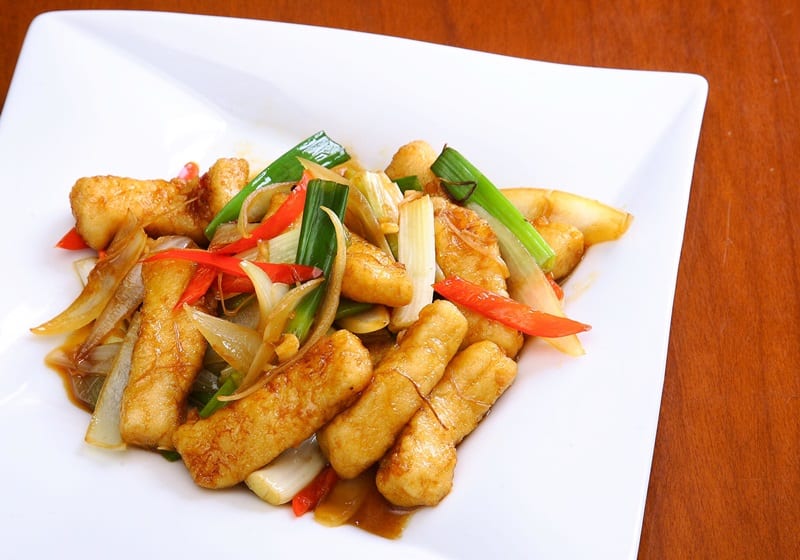 葱爆鱼条