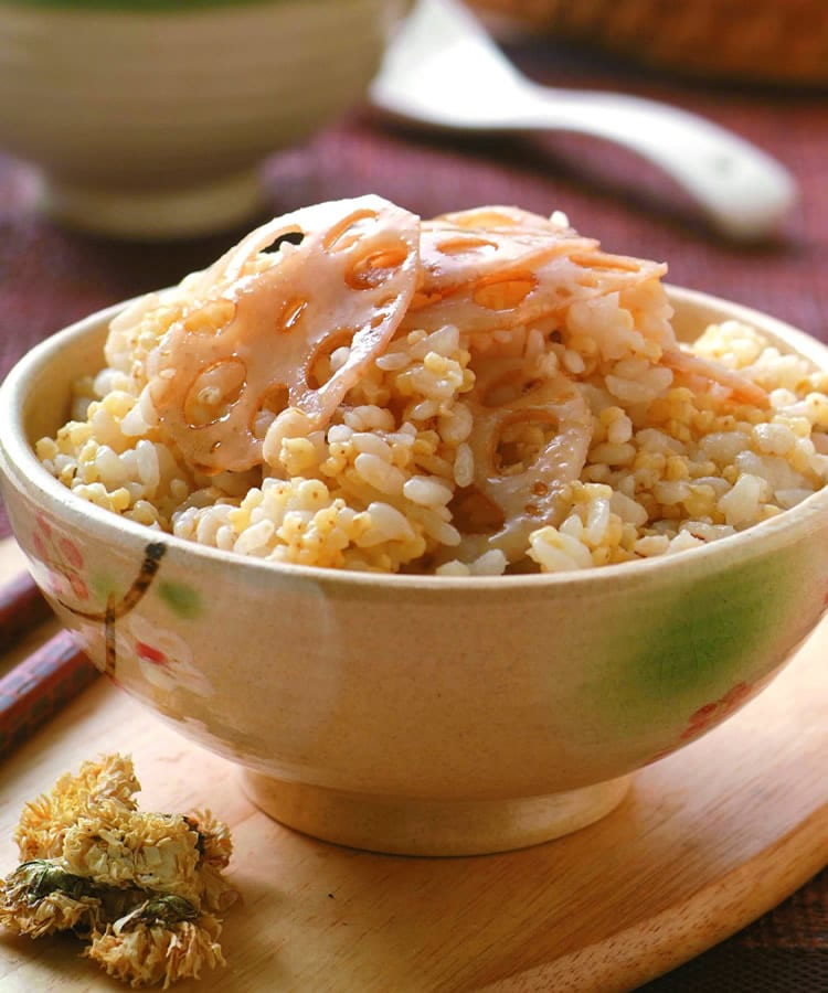 食谱:菊花莲藕饭