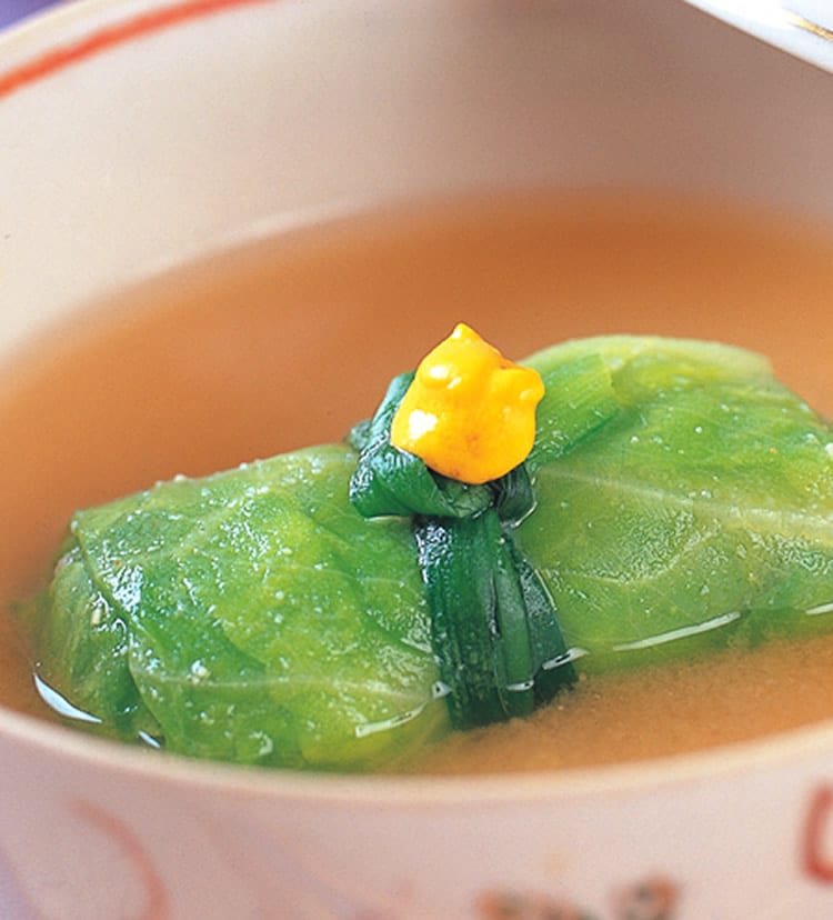 食谱:高丽菜卷味噌汤
