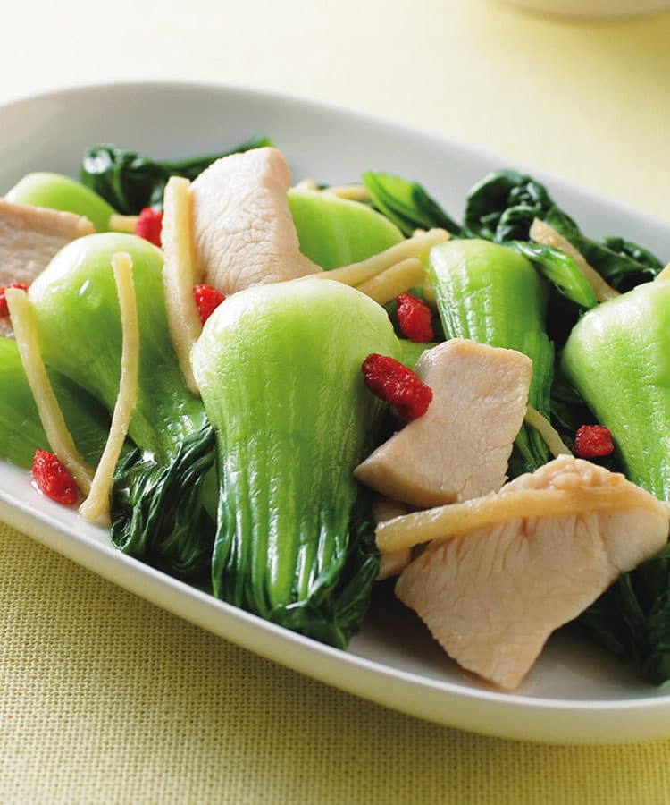 食谱:麻油青江炒鸡片