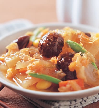 食谱:白果焖三冬