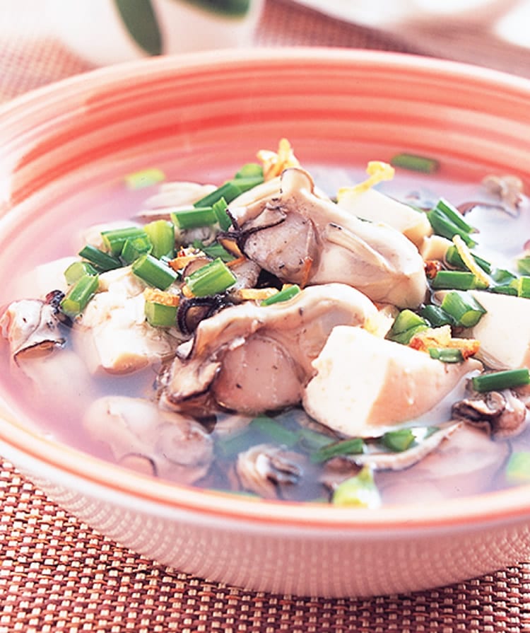 食谱:鲜蚵豆腐汤