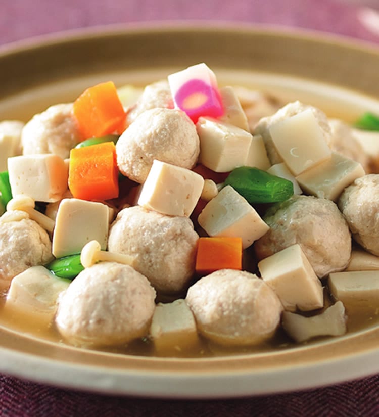 食谱:肉丸子烩豆腐丁