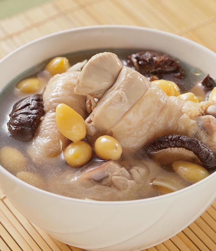 食谱:白果香菇鸡肉汤