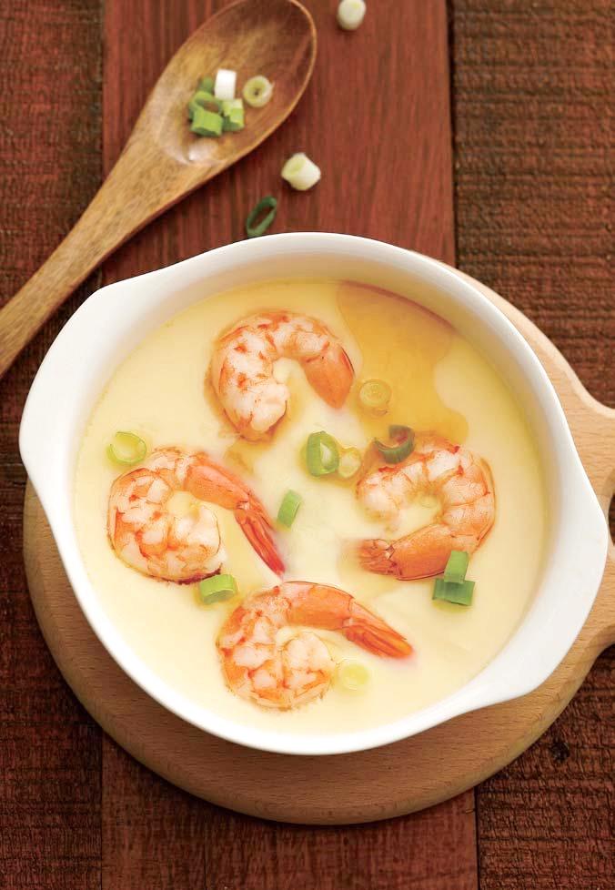 虾仁豆腐蒸蛋