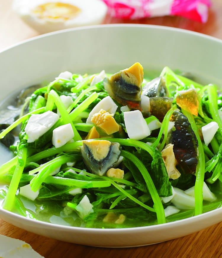 食谱:金银蛋苋菜