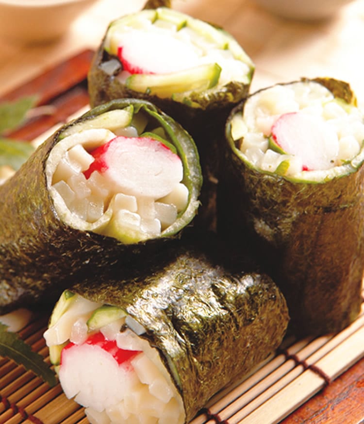 食谱:乌龙面海苔寿司卷