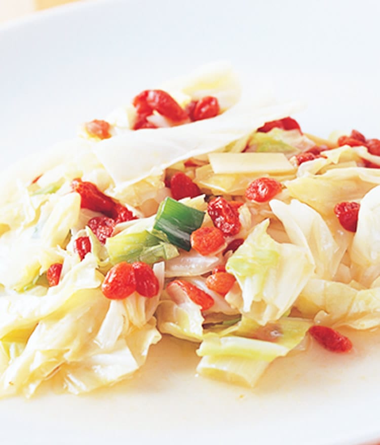 食谱:枸杞拌炒高丽菜