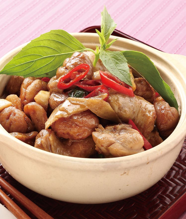 食谱:栗子三杯鸡