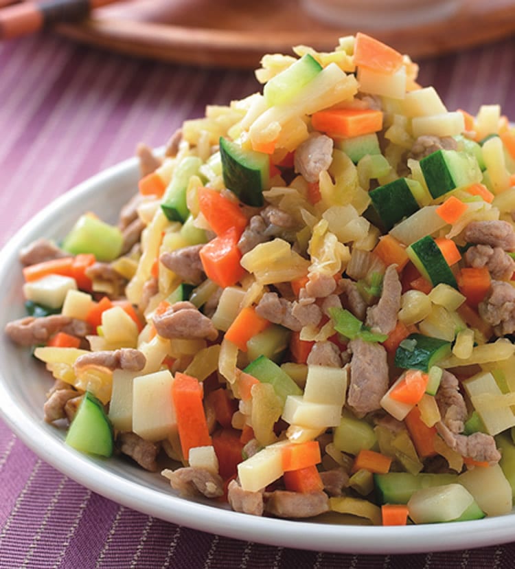 食谱:榨菜炒肉丁