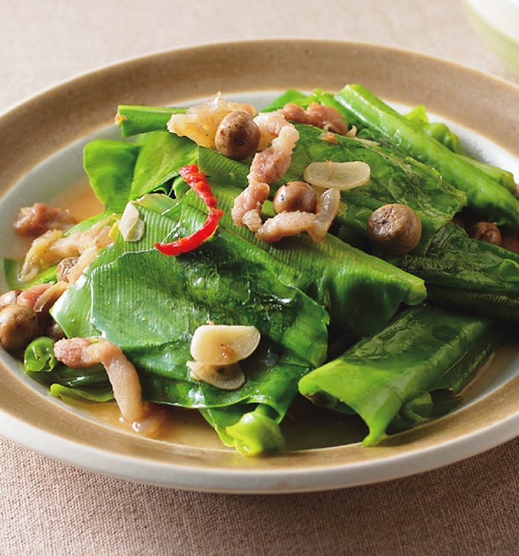 食谱:破布子炒山苏