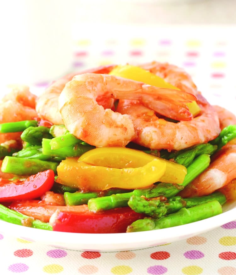 食谱:芦笋拌虾