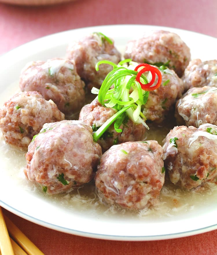 食谱:雪花肉丸子