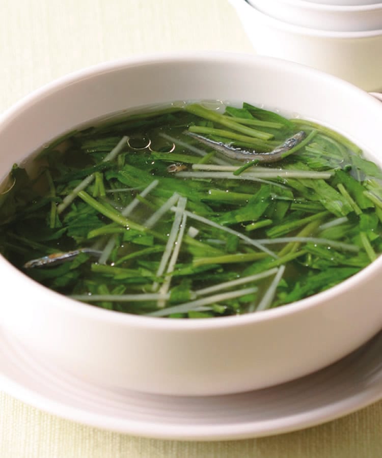食谱:空心菜叶鱼干汤