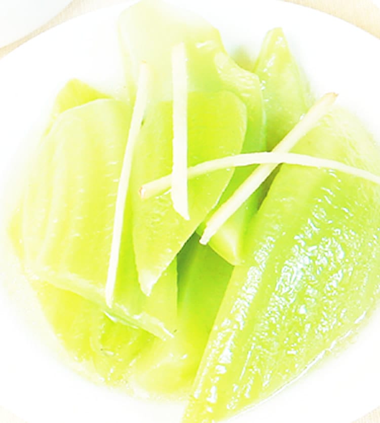 食谱:鸡汁烩芥菜