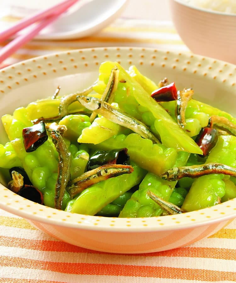 食谱:苦瓜炒小鱼干